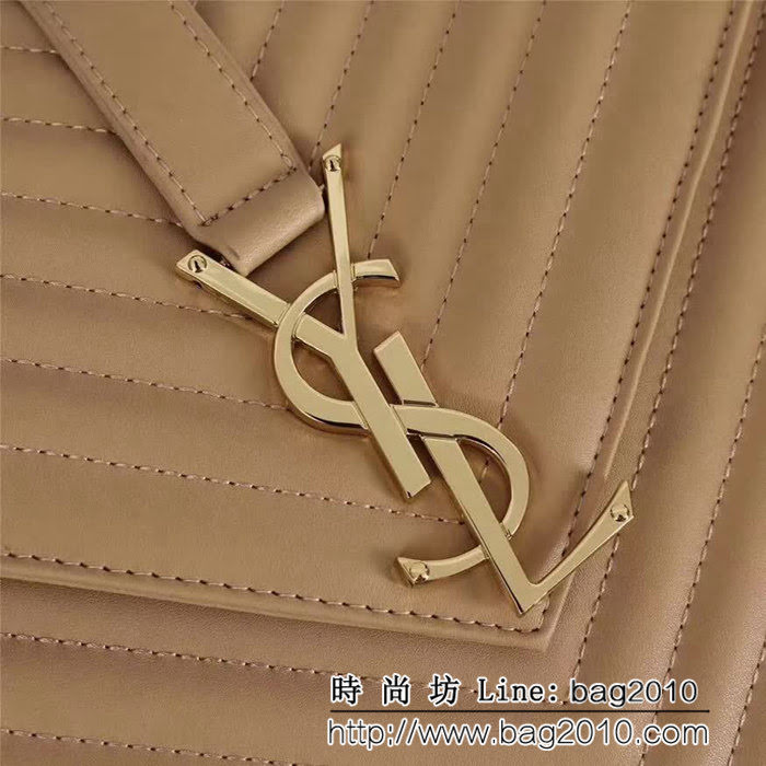 YSL聖羅蘭 經典款 互扣式金屬YSL標誌 原版南非皮肩背包 26588 YAS1015